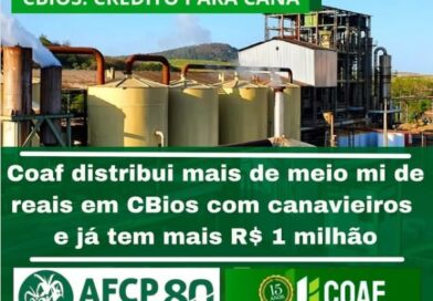 COAF DISTRIBUI MAIS DE MEIO MI DE REAIS EM CBIOS COM CANAVIEIROS E JÁ TEM MAIS R$ 1 MILHÃO